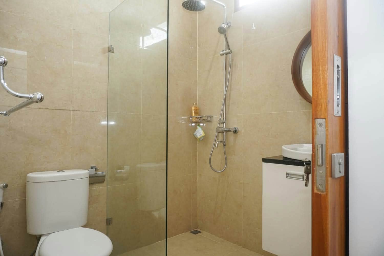 Bathroom with shower and toilet
