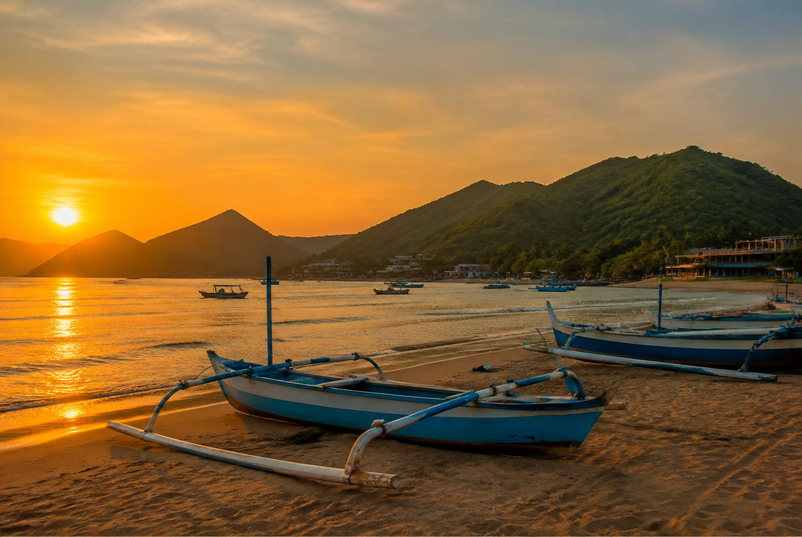 Kust en landschap op Lombok