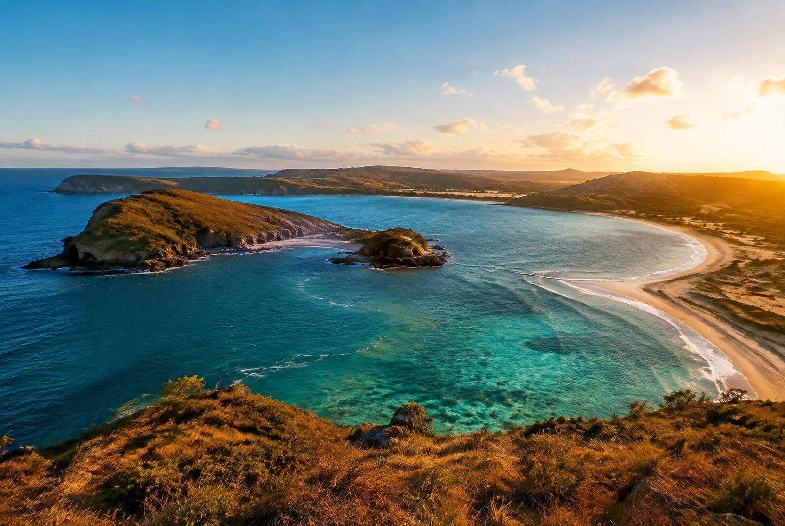 Kust en landschap op Lombok